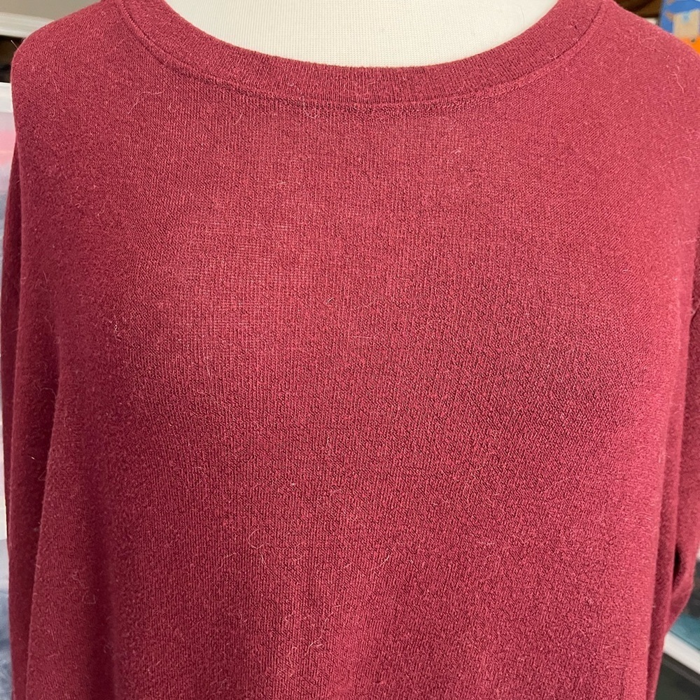 Nally & Millie Women's Sweater in Rich Burgundy - Picture 8 of 12